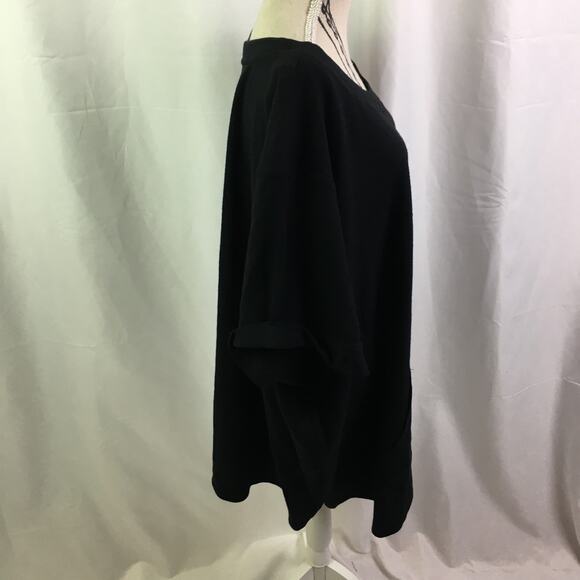 St John's Bay Active Short Sleeve Sweater Black 3X - Picture 15 of 16